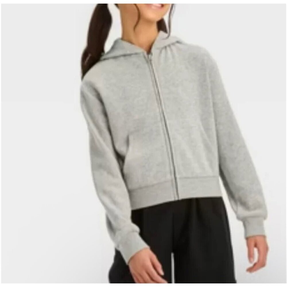 Art Class Girl's Gray Zip-Up Hoodie Sweater Size L 10/12 NWT